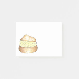 Cream Puff Pastry Dessert Foodie Post-its Post-it Block