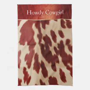 Cream Red Cowhide jul Namn Kökshandduk