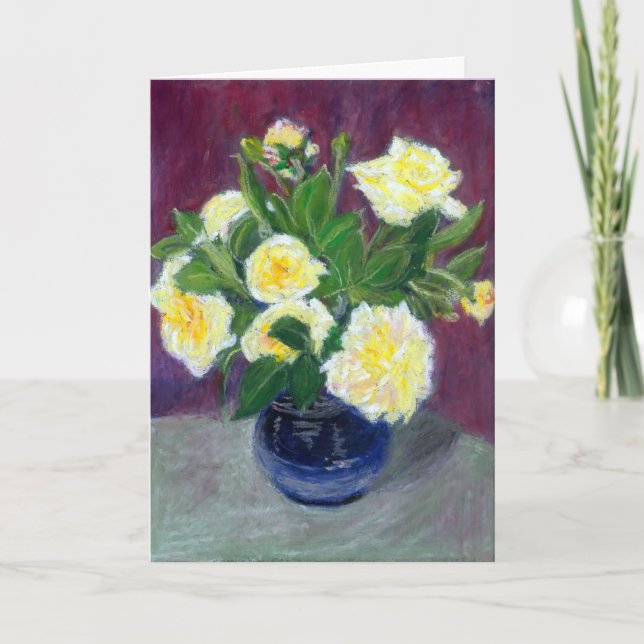 Cream Ro Birthday Card Kort (Framsida)