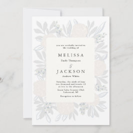 Cream Ro Bröllop Inbjudningar