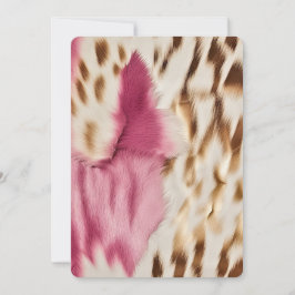 Cream Rosa Cowgirl Cowhide Födelsedag Inbjudningar