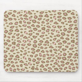 Cream Rosa Leopard Skriv ut Musmatta