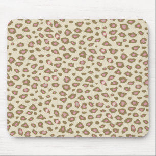 Cream Rosa Leopard Skriv ut Musmatta