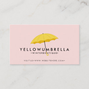 Cream rosa Umbrella Visitkort