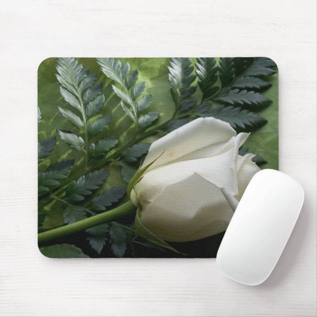 Cream Rosenknopp Mouse Pad Musmatta (Med mus)