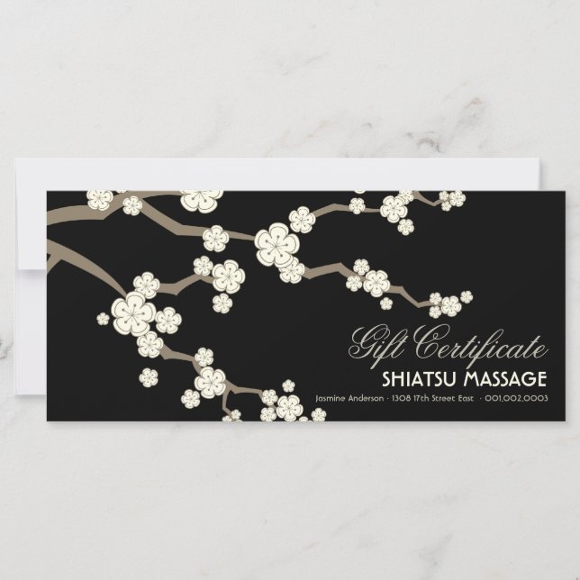 Cream Sakura Cherry Blommars Gift-certifikat (Framsida)