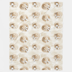 Cream Sand strandhattar Fleecefilt