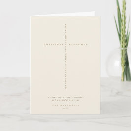 Cream Scripture Kor jul/Helgdag Card Meddelande