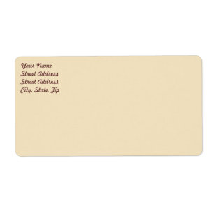 Cream Shipping Label Fraktsedel