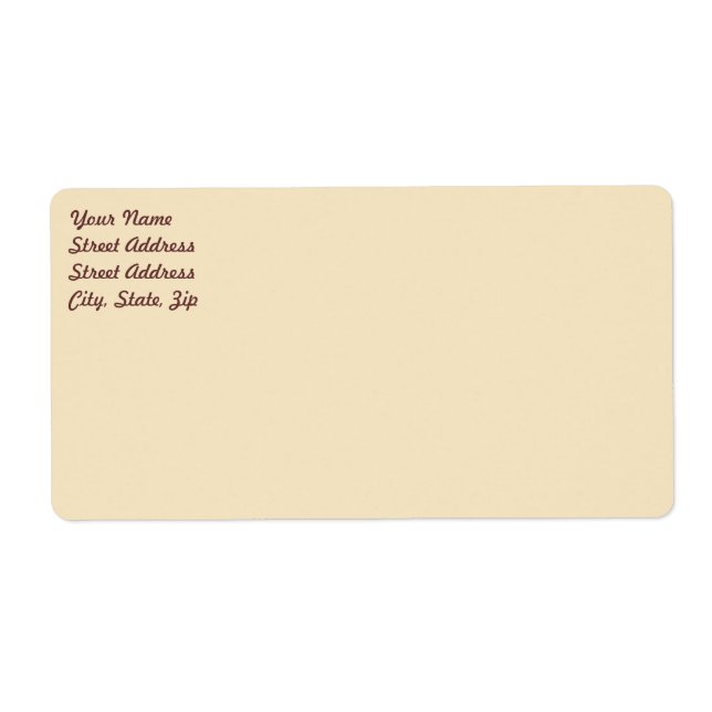 Cream Shipping Label Fraktsedel (Framsidan)