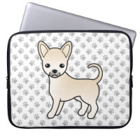Cream Smooth Coat Chihuahua Cartoon Hund & Tassar