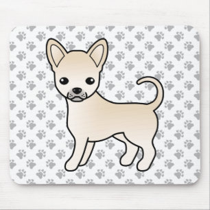 Cream Smooth Coat Chihuahua Cartoon Hund & Tassar Musmatta