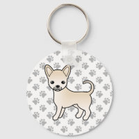 Cream Smooth Coat Chihuahua Cartoon Hund & Tassar