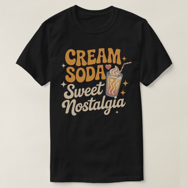 Cream Soda Sweet Nostalgia, Old school Soda T Shirt (Design framsida)