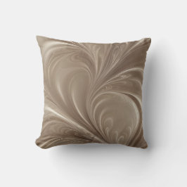 Cream Swirl - Soft Beige Abstract Flowing Design Kudde