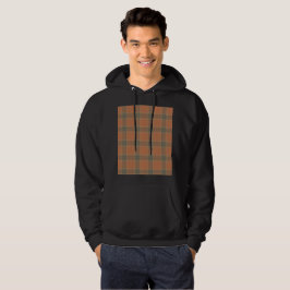 Cream Tartan Manar Basic Hooded Sweatshirt