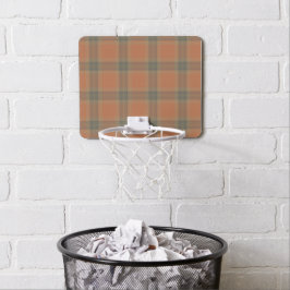 Cream Tartan Mini Basketball Goal Mini-Basketkorg
