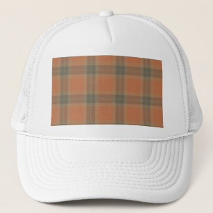 Cream Tartan Truckerkeps