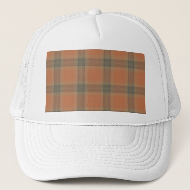 Cream Tartan Truckerkeps (Framsida)