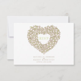 Cream tulip monogram måltid, alternativ bröllop, h OSA kort