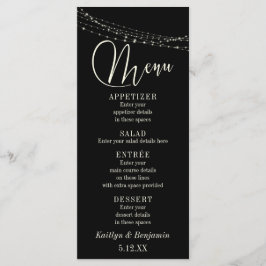Cream Typografi 32, Svarta Ljusslingor Meny 2