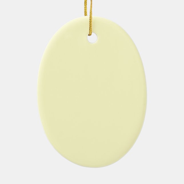 Cream Upscale Solid Färg Julgransprydnad Keramik (Baksidan)