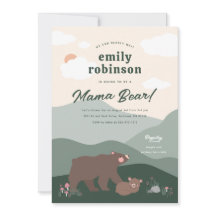 Cream Vi kan bolla Mamma Bear Baby Shower