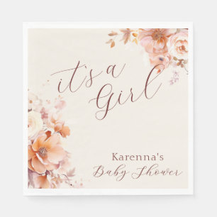 Cream Vintage Blommigt Fall Det är en  för barn Pappersservett