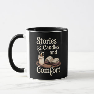 Cream Vintage Bok och Candle Mugg