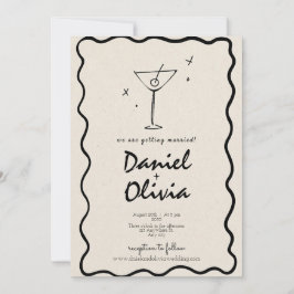 Cream Vintage bröllop Inbjudningar