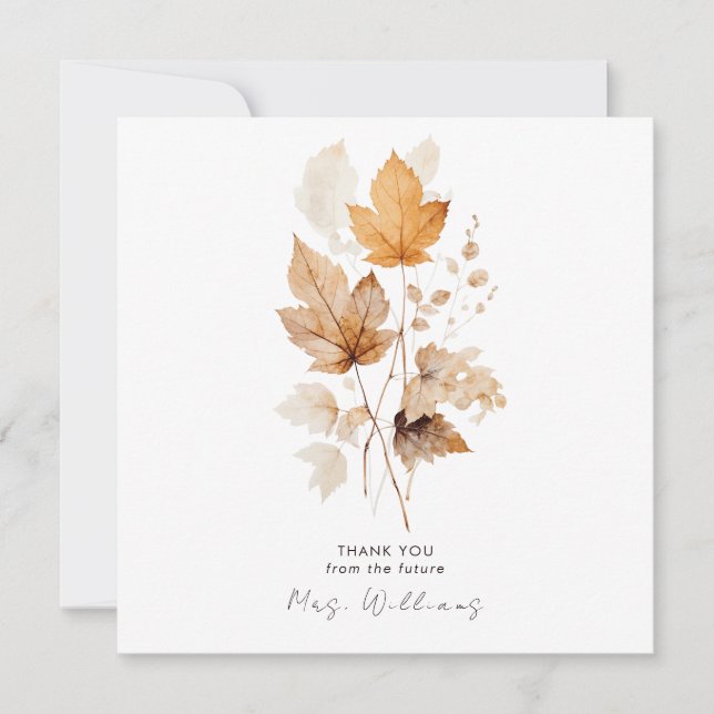 Cream Whispers of Fall Möhippa (tack II) Inbjudningar (Framsida)