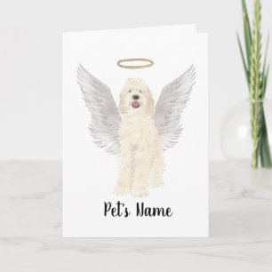 Cream White Doodle Sympathy Memorial Kort