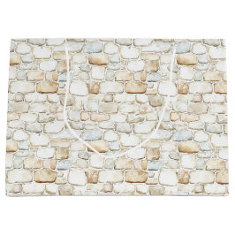 Cream White Grey Faux Stones Birthday