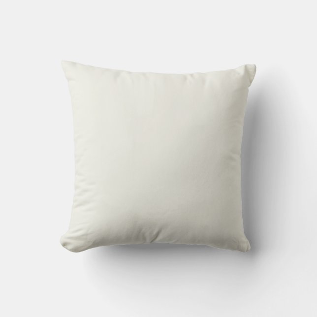 Cream White Solid Färg Kudde (Framsida)