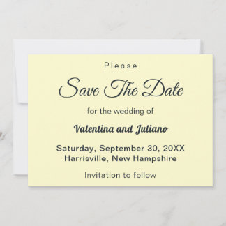 Cream With Slate Text Wedding Save The Date Spara Datumet