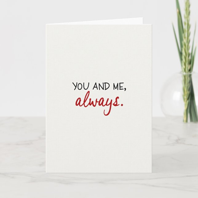 Cream You And Me Always-kort Kort (Framsida)