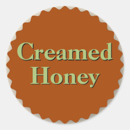 Creamed Honung Burk Goldenrod Fyrkantigt Klistermärke