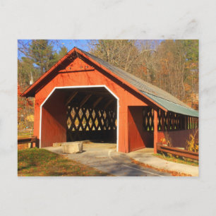 Creamery Covered Bridge Brattleboro Vermont-portal Vykort