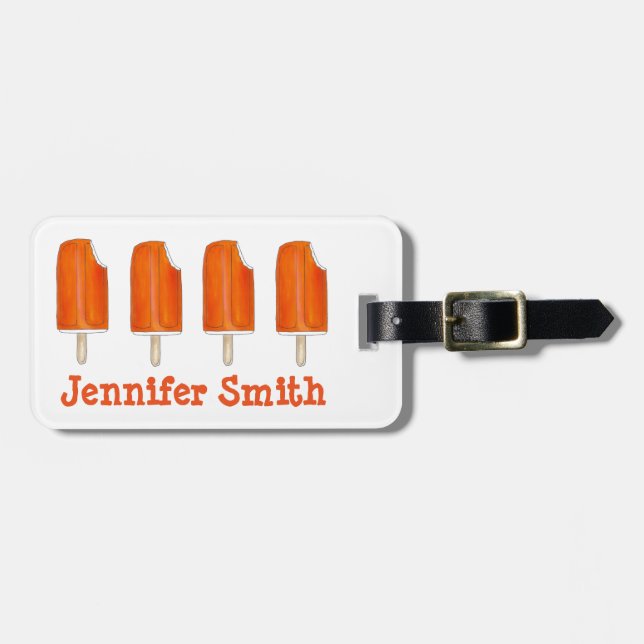 Creamsicle Orange Creme Ice Cream Popsicle Pop. Bagagebricka (Horisontell Framsida)
