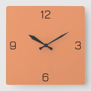 Creamsicle Orange F19360 Färg - lägg till ett alte Fyrkantig Klocka