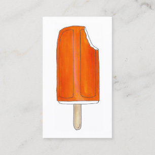 Creamsicle Orange Ice Cream Shoppe Popsicle Pops Visitkort