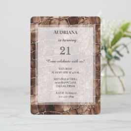 Creamy Brown Chocolate Birthday Inbjudningar