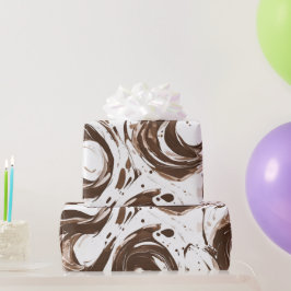 Creamy Brown Chocolate Swirls Birthday Presentpapper