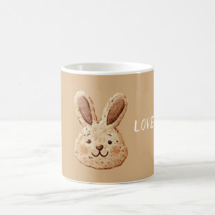 Creamy Bunny Face Cookie Kaffemugg