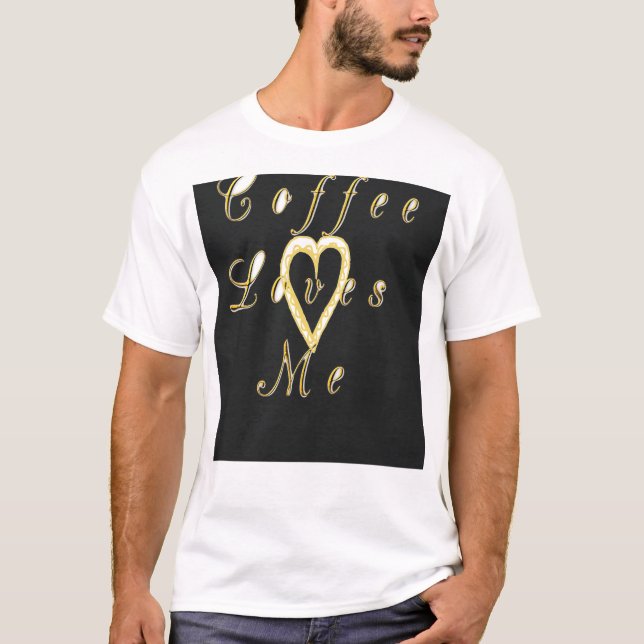 Creamy Coffee Älskare Design Tee Shirt (Framsida)