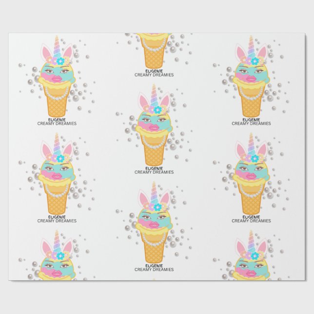 Creamy Dreamies Birthday Wrapping Paper Presentpapper (Platt)