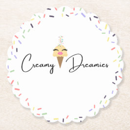 Creamy Dreamies drickgardinlägg Underlägg Papper