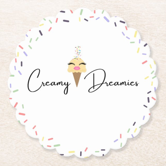 Creamy Dreamies drickgardinlägg  Underlägg Papper (Framsida)