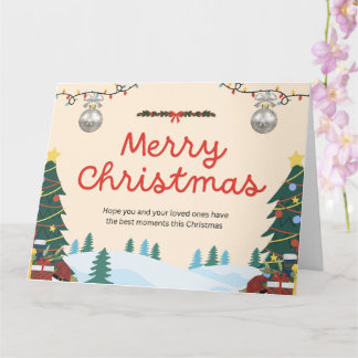 Creamy Elegance Illustrative God jul Gree Kort