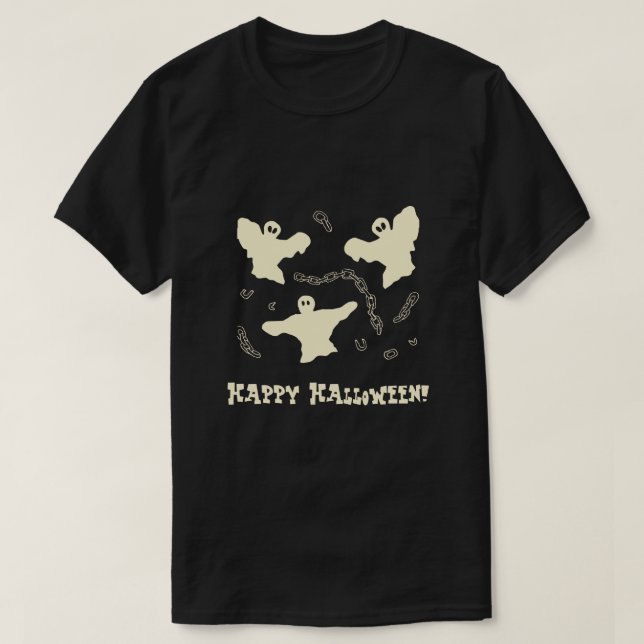 Creamy Ghosts - Glad Halloween! T Shirt (Design framsida)